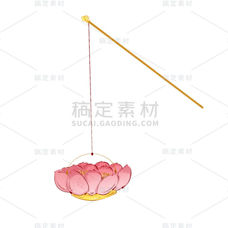 高质量人物插画-花灯