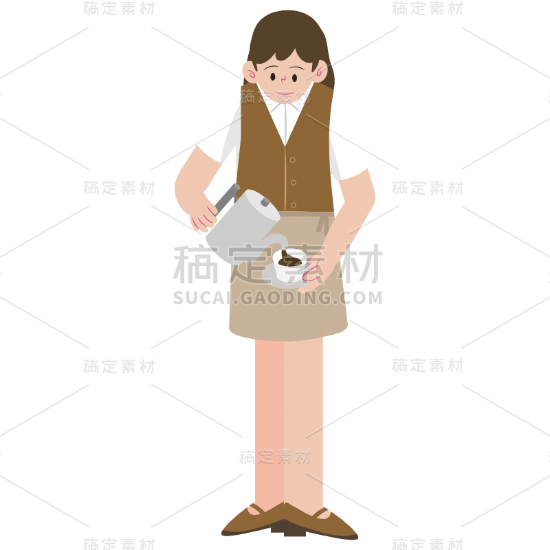 SVG-服务员人物贴纸1