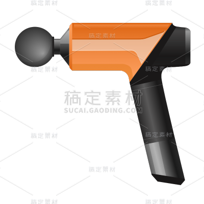 手绘-健身器械贴纸-筋膜枪