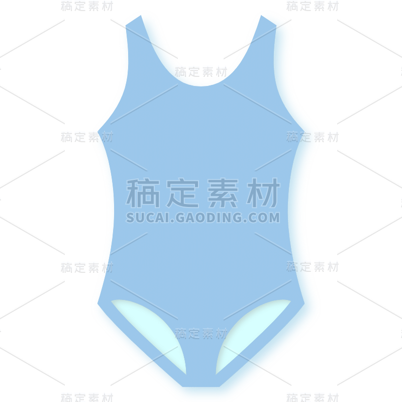 扁平-剪纸风服饰单品-SVG-泳衣