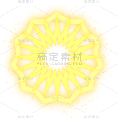 手绘插画-锦鲤光环元素