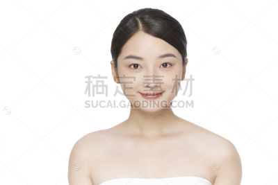 人物系列写实展示产品效果的美妆模特