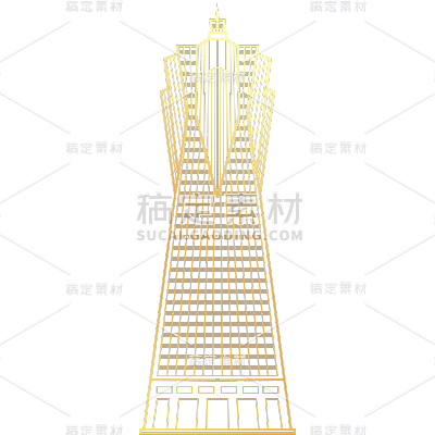 手绘-线条建筑元素