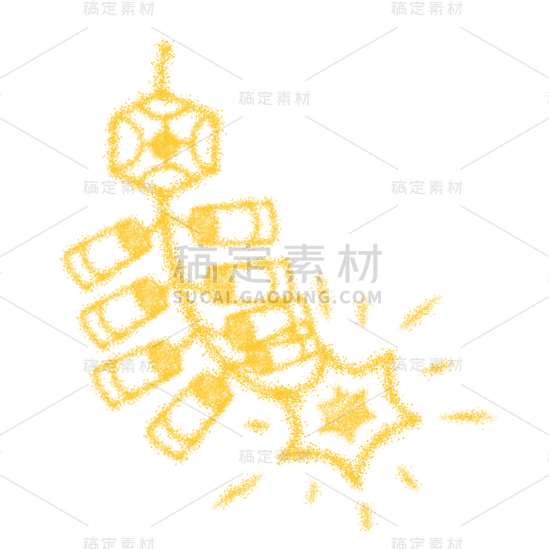 春节烟花质感装饰贴纸