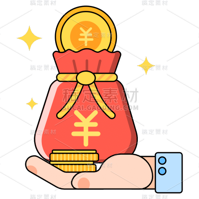 矢量-钱袋元素