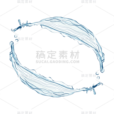 透明水花水滴元素
