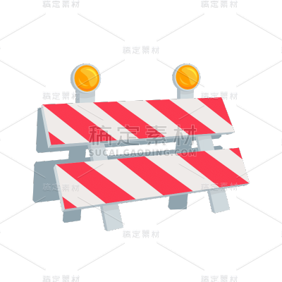 手绘-安全主题贴纸SVG-安全栅栏1