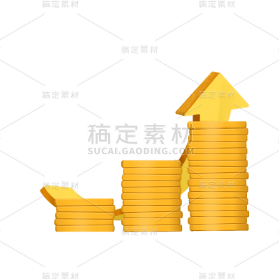 手绘-金融理财贴纸套系-金币1