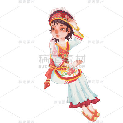 手绘-民族元素贴纸