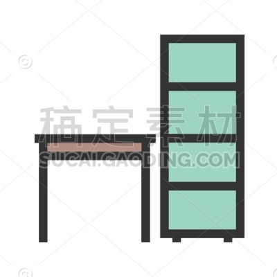 Table with shelves