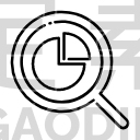loupe pie graphic