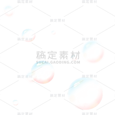 手绘-清新泡泡装饰元素贴纸6
