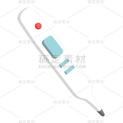 手绘-医疗用品贴纸SVG-温度计