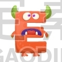 Letter E monster