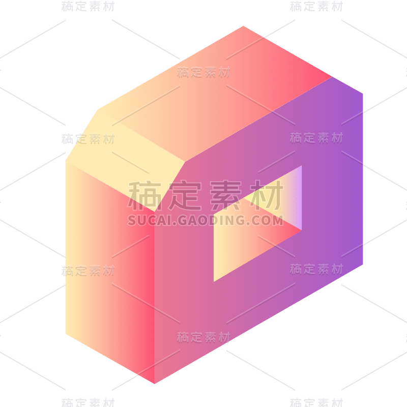 3D-渐变立体几何贴纸SVG-2