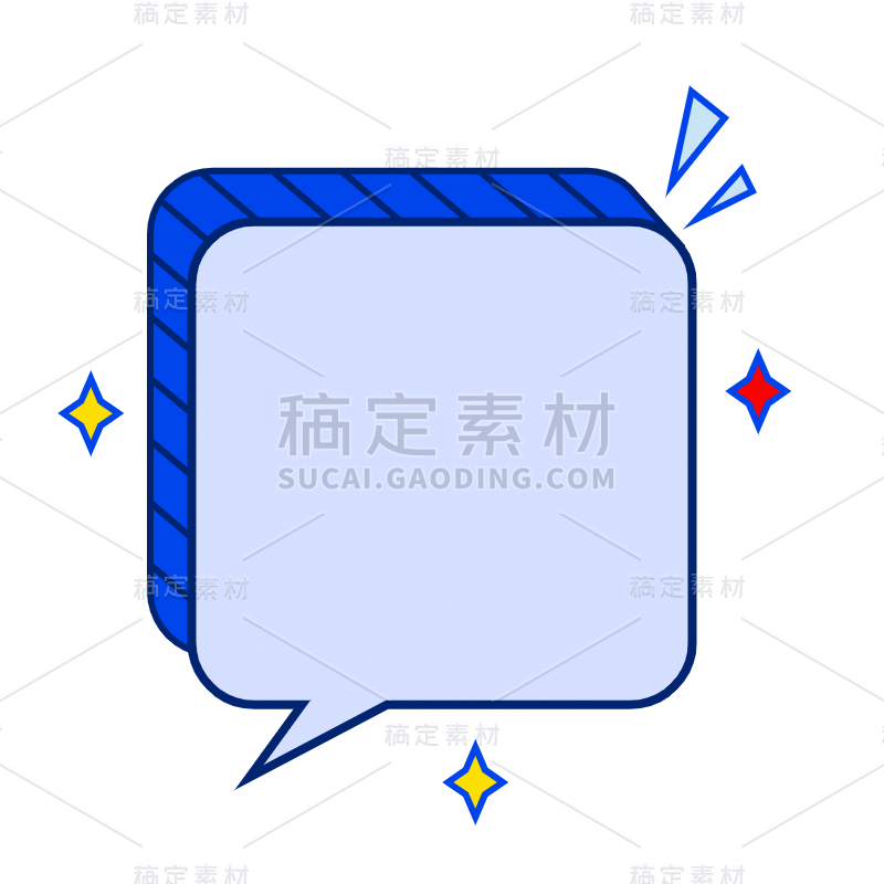 SVG-波普风对话气泡贴纸