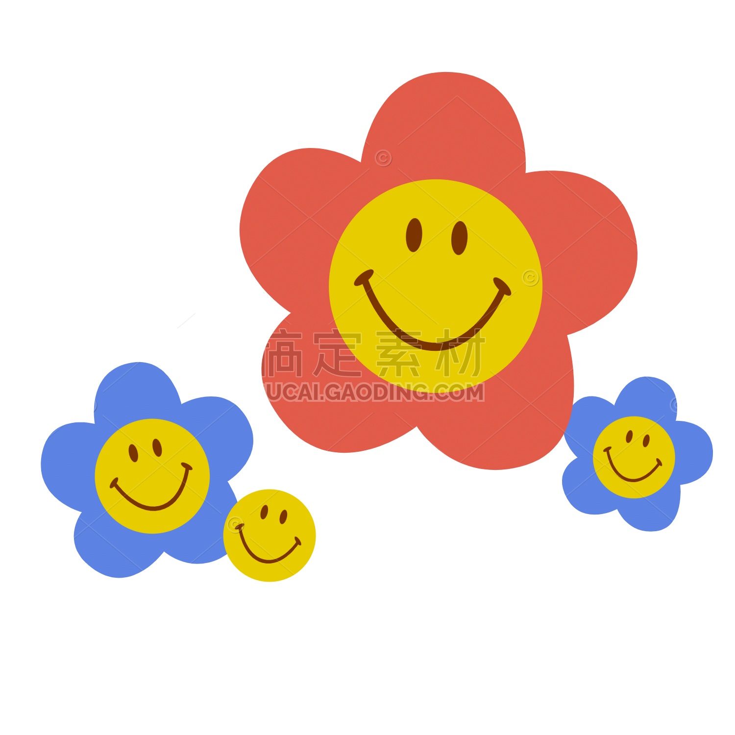 Flower and Smiley Face Sticker