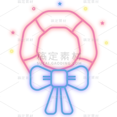 生活装饰类霓虹灯贴纸-蝴蝶结
