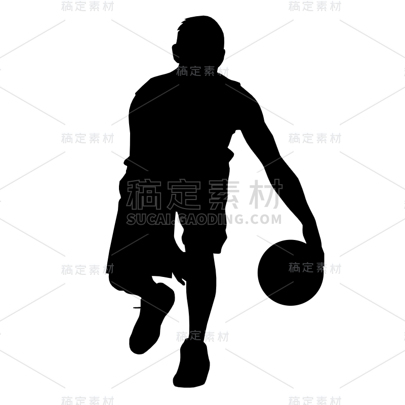 篮球人物剪影贴纸-SVG4