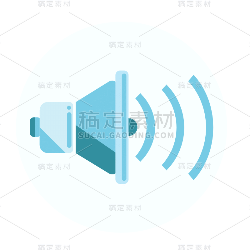 SVG-喇叭图标面性icon元素贴纸