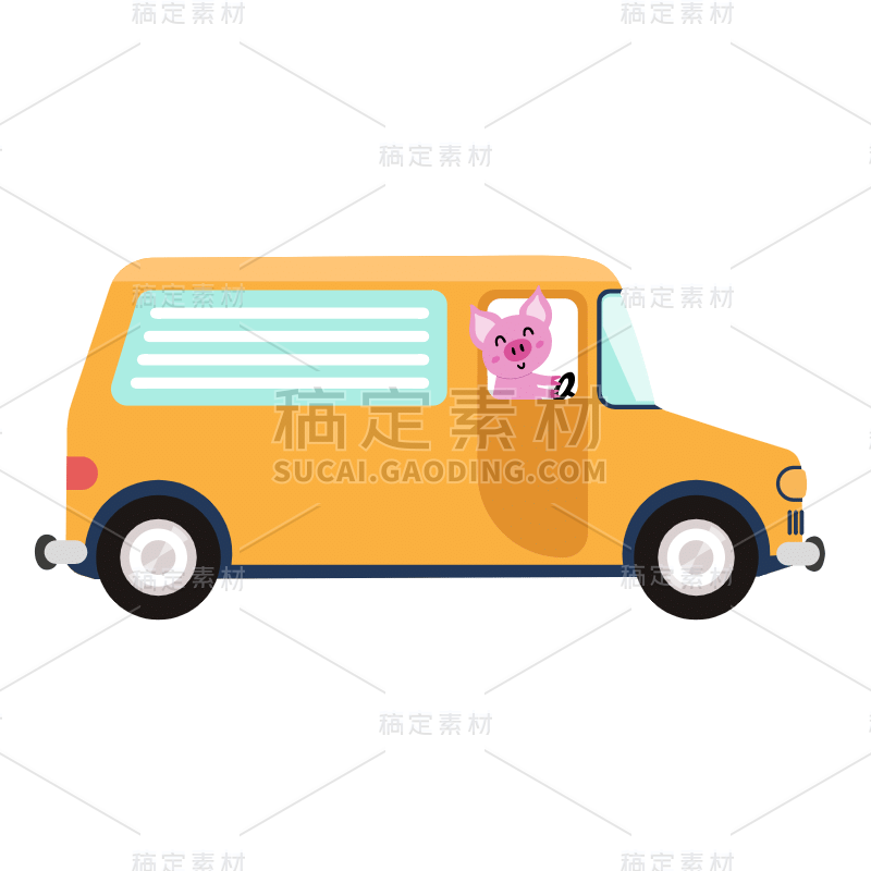 SVG-儿童插画游戏车贴纸