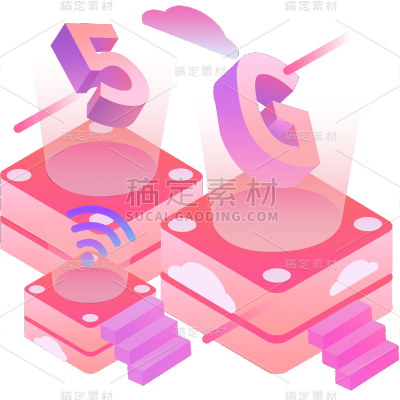 2.5D-立体5G科技互联网元素7