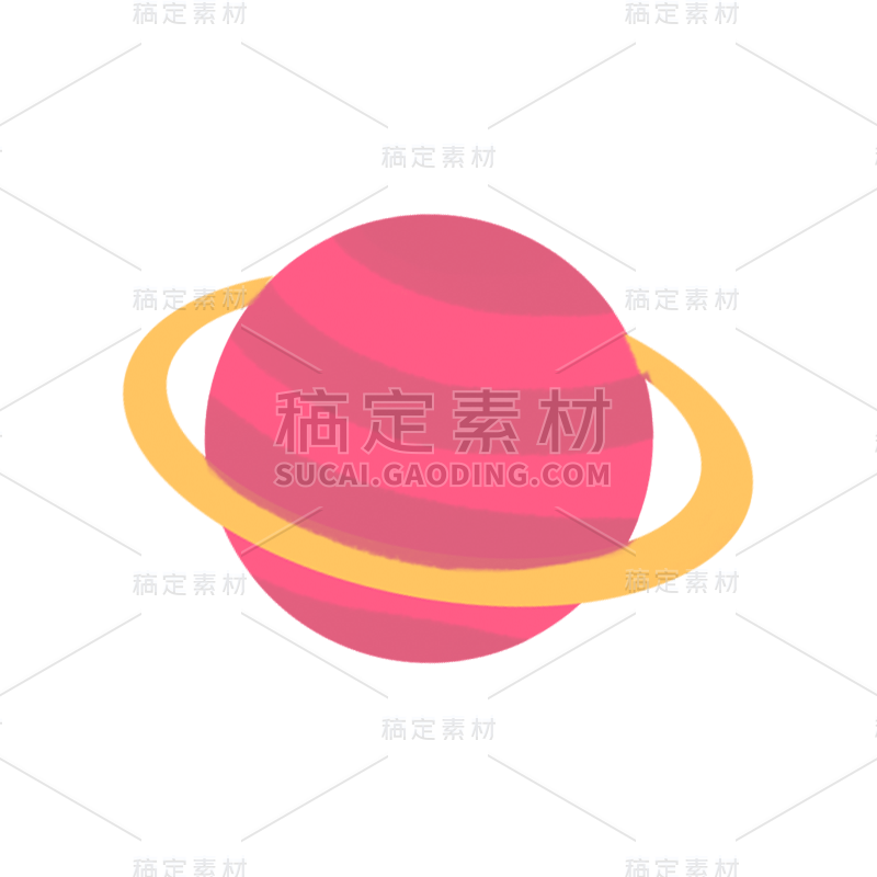 扁平风-手绘科技元素-星球