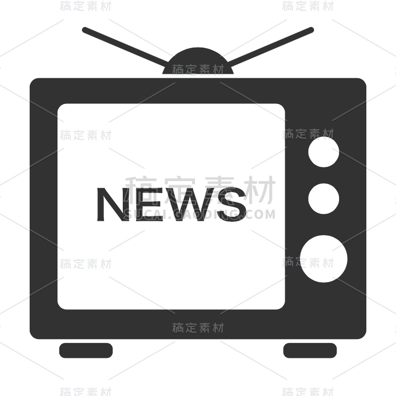 扁平-新闻要素iocn-电视机