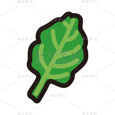 ICON-垃圾分类环保icon-SVG-菜叶
