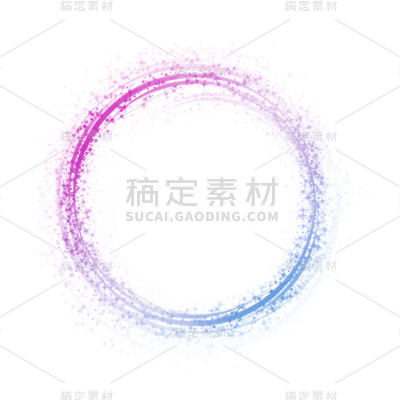 酷炫蓝紫色圆形光效元素
