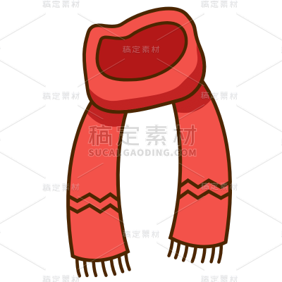 卡通-小雪节气氛围专题贴纸-围巾