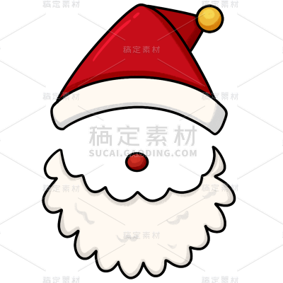 手绘卡通圣诞节小耳朵装饰