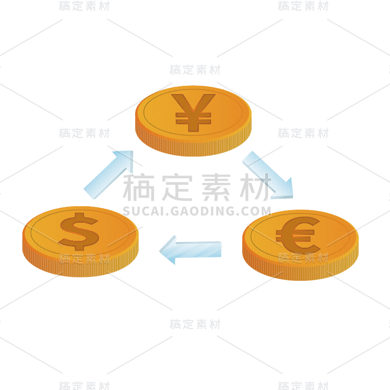 手绘-金融理财主题-金币