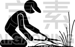 cutting grass