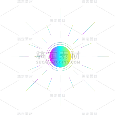 渐变几何装饰贴纸-png12