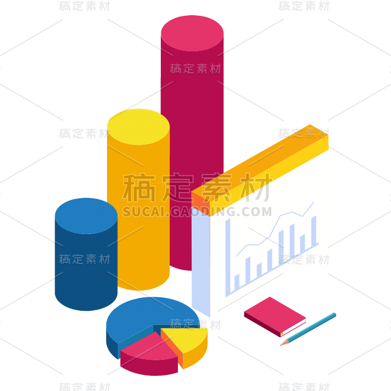 2.5D互联网图表贴纸