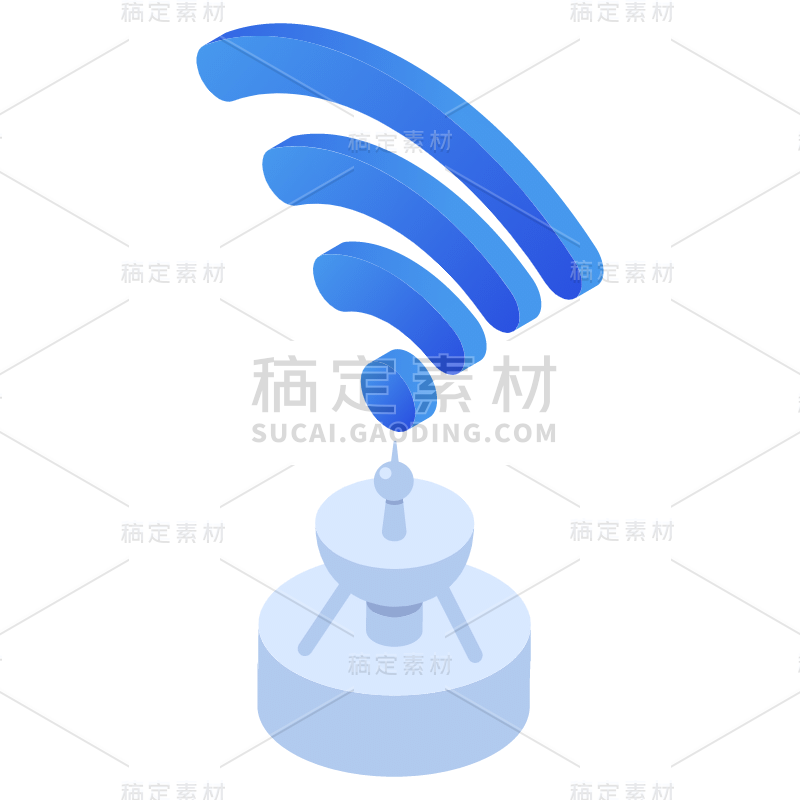 2.5D-电子产品贴纸-SVG-WiFi