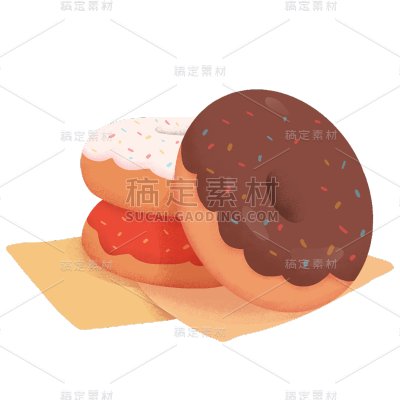 卡通甜品插画主题元素