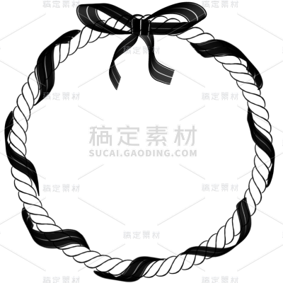 简单装饰型贴纸-丝带