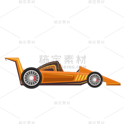 扁平-赛车交通元素贴纸6