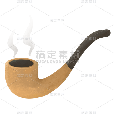 手绘-父亲节装饰贴纸2-烟枪