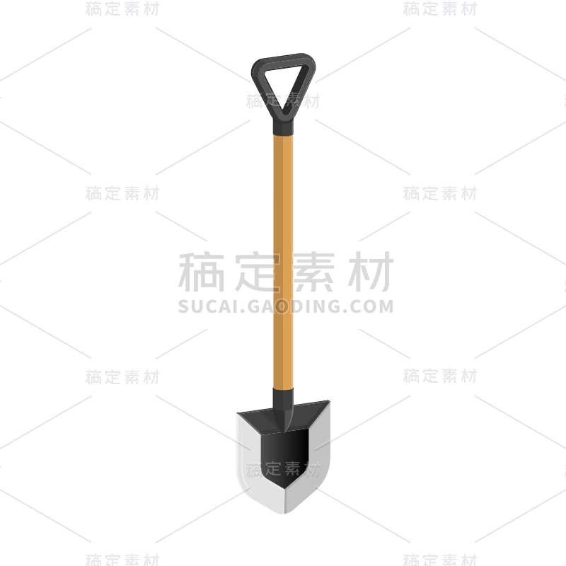 手绘-安全主题贴纸SVG-铲子