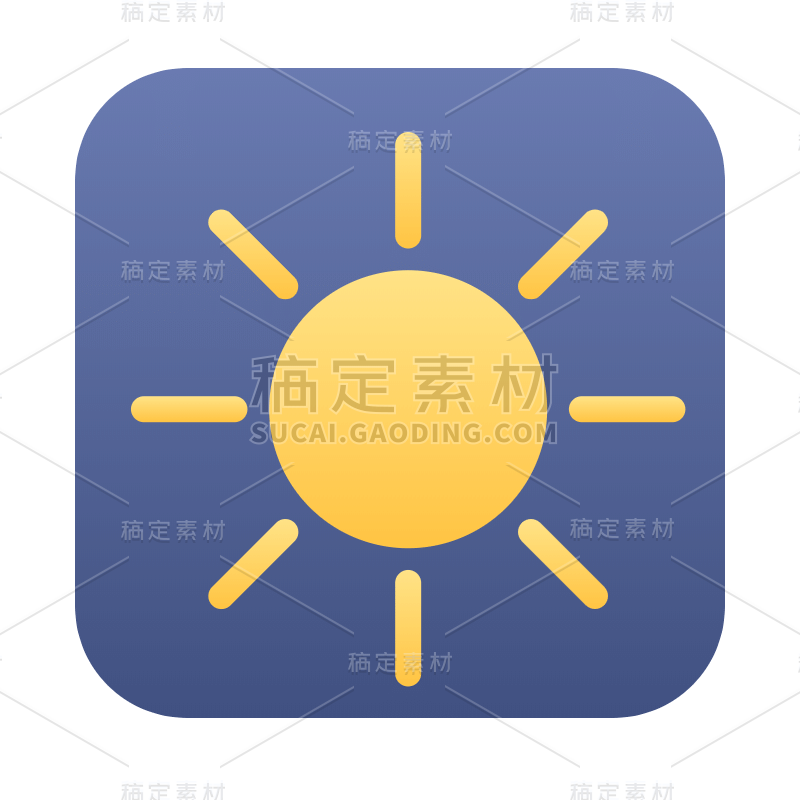 ICON-扁平天气icon-太阳