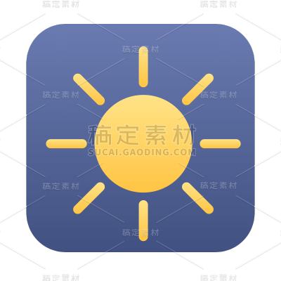 ICON-扁平天气icon-太阳