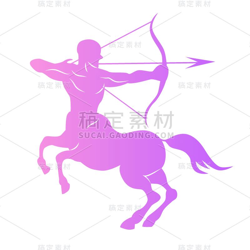 扁平-星座元素贴纸-SVG-射手座