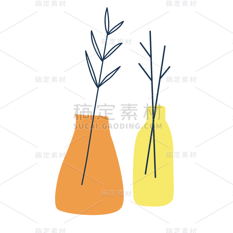 手绘-莫兰迪色块贴纸svg-3