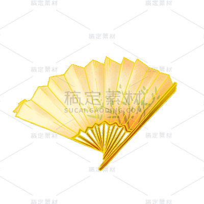 中国风-国潮物品贴纸-扇子
