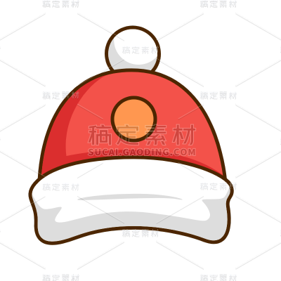 卡通-小雪节气氛围专题贴纸-帽子