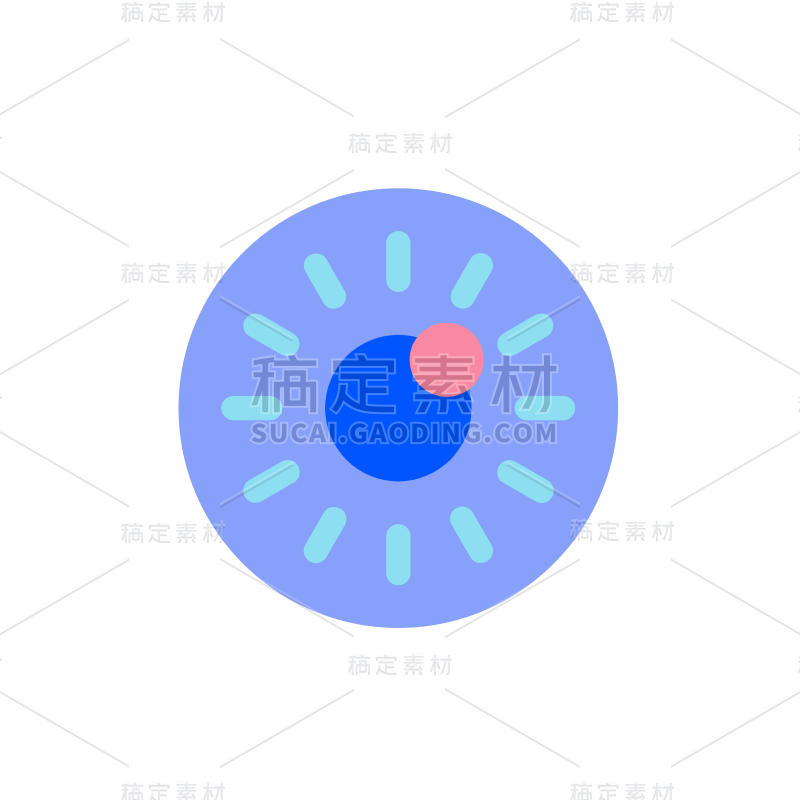 扁平-医疗元素贴纸-SVG-眼睛