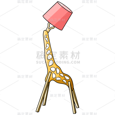 手绘-灯具家居生活贴纸8